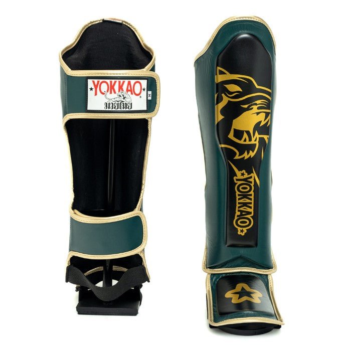 YOKKAO 'Original' Shin Guards - Gold - Microfiber Leather