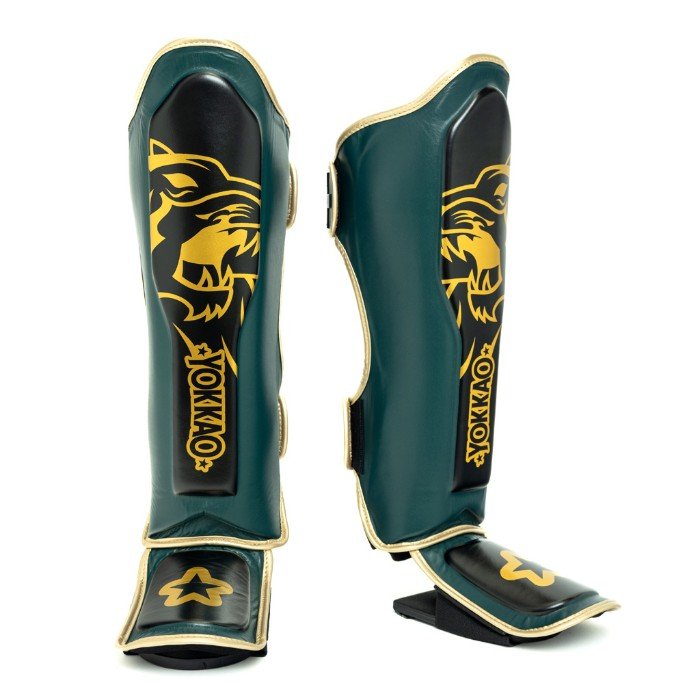 YOKKAO 'Original' Shin Guards - Gold - Microfiber Leather