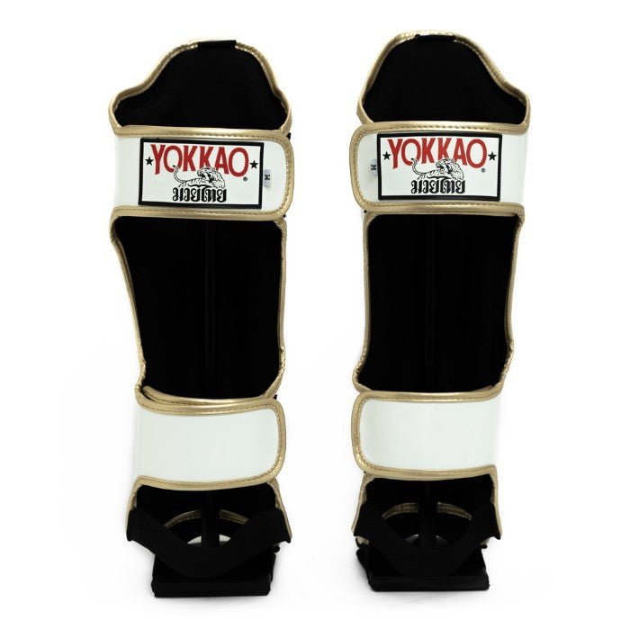 YOKKAO 'Original' Shin Guards - Gold - Microfiber Leather