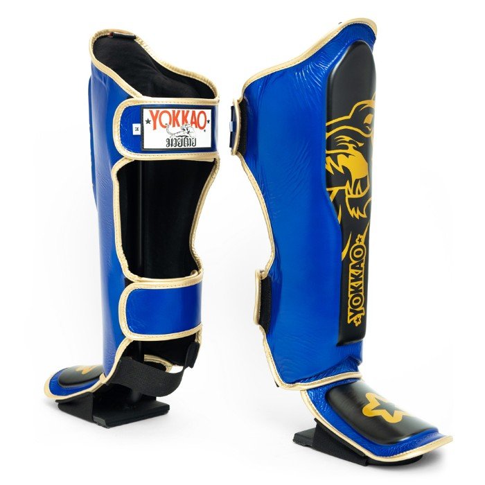 YOKKAO 'Original' Shin Guards - Gold - Microfiber Leather