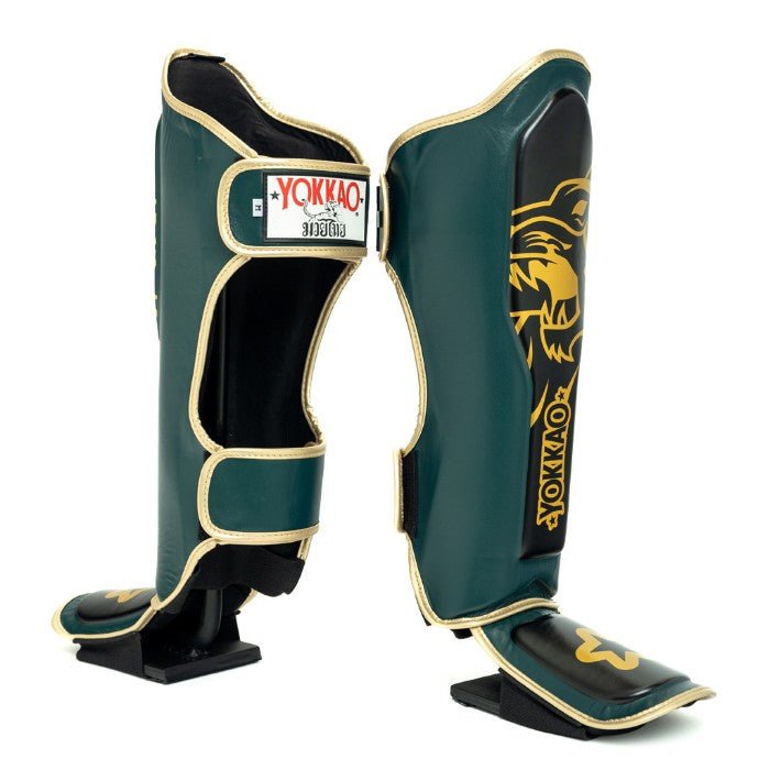 YOKKAO 'Original' Shin Guards - Gold - Microfiber Leather
