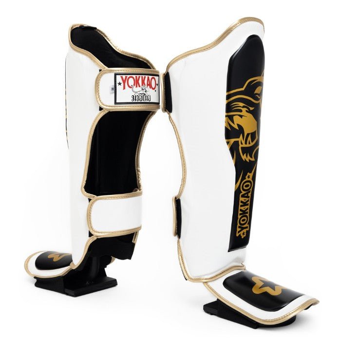 YOKKAO 'Original' Shin Guards - Gold - Microfiber Leather