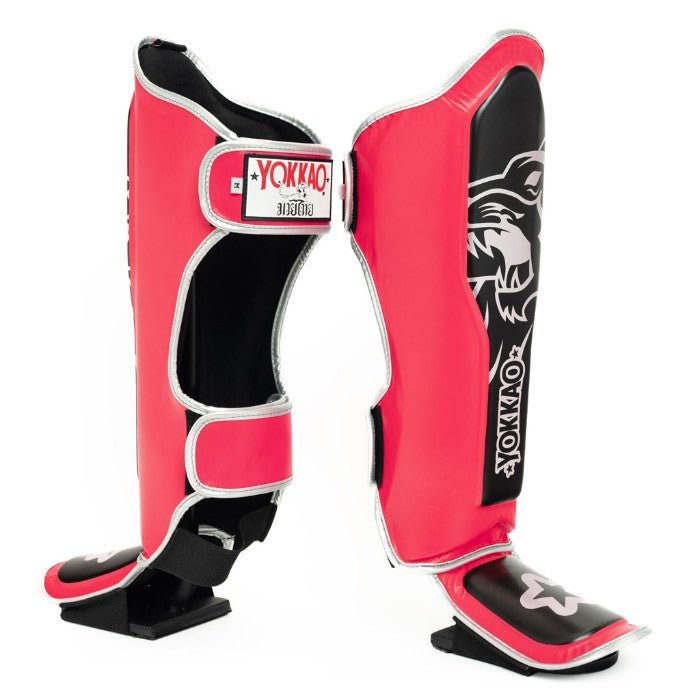 YOKKAO 'Original' Shin Guards - Silver - Microfiber Leather