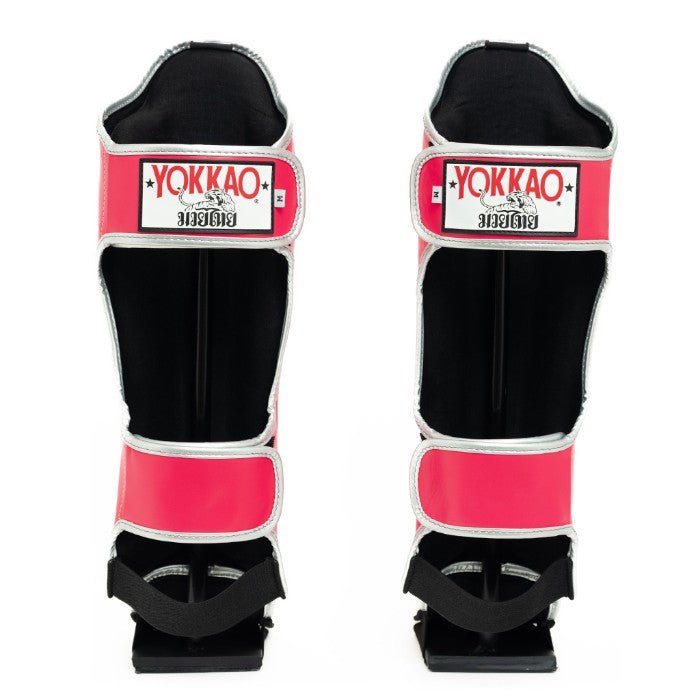 YOKKAO 'Original' Shin Guards - Silver - Microfiber Leather