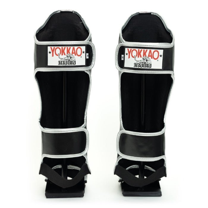 YOKKAO 'Original' Shin Guards - Silver - Microfiber Leather
