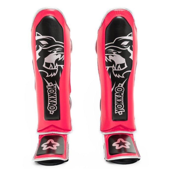 YOKKAO 'Original' Shin Guards - Silver - Microfiber Leather