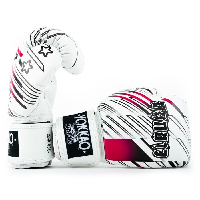 希少！レア！YOKKAO ボクシンググローブ 10oz ホワイト/ピンク YOKKAO 'Power' Muay Thai Gloves - Leather