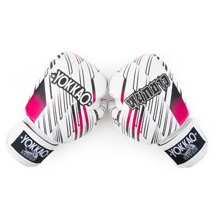 希少！レア！YOKKAO ボクシンググローブ 10oz ホワイト/ピンク YOKKAO 'Power' Muay Thai Gloves - Leather
