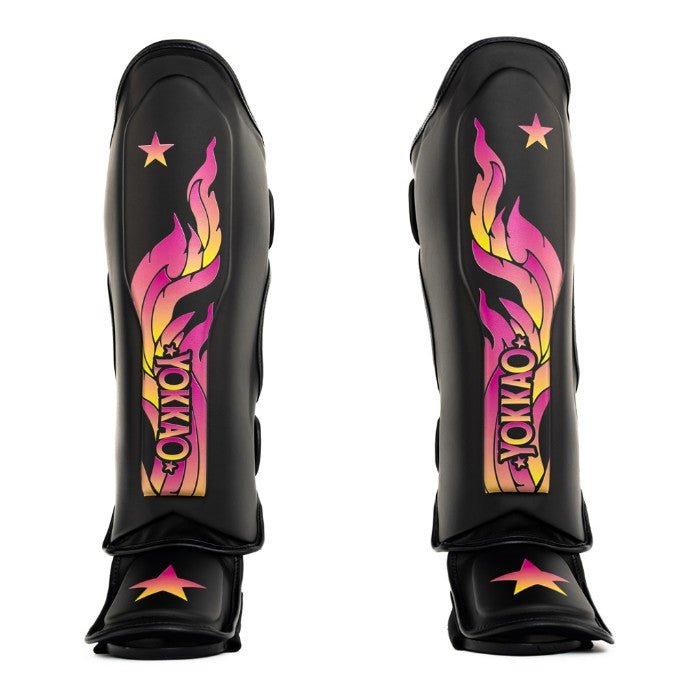 YOKKAO 'Original' Shin Guards - Gold - Microfiber Leather