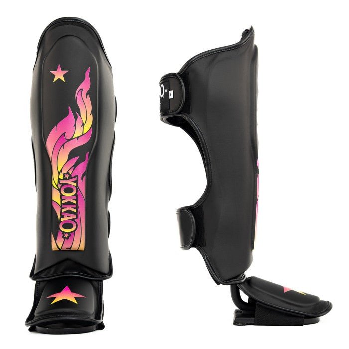 YOKKAO stadium shinguard レガース Sサイズ シンガード YOKKAO 'Flames' Muay Thai & Kickboxing Shin Guards - Leather